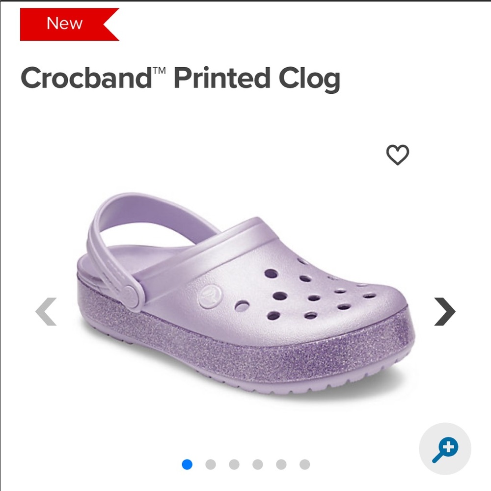 Lavender metallic crocs